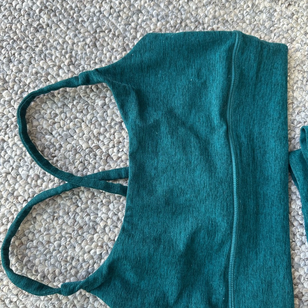 VUORI Teal/forest green Sports Bra SIZE SMALL